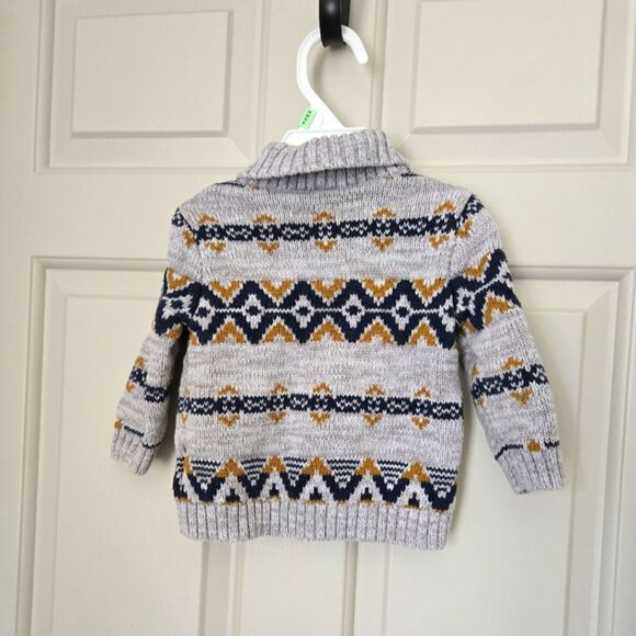 2/$15 Old Navy Faie Isle Knit Sweater Size 6-12 M - Picture 3 of 3